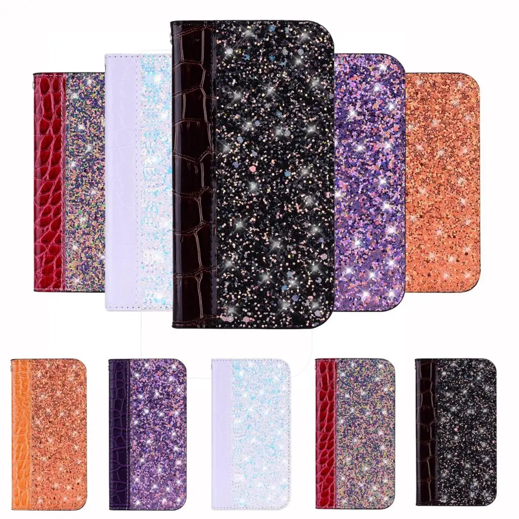 

Pro Glitter Bling Case For Xiaomi Redmi Note 10 9 8 7 6 5 Pro 8T 4X 5 Plus A2 A1 Flip Book Coque Red Mi 9 A3 Lite 8A 7A 6X 5X Fu