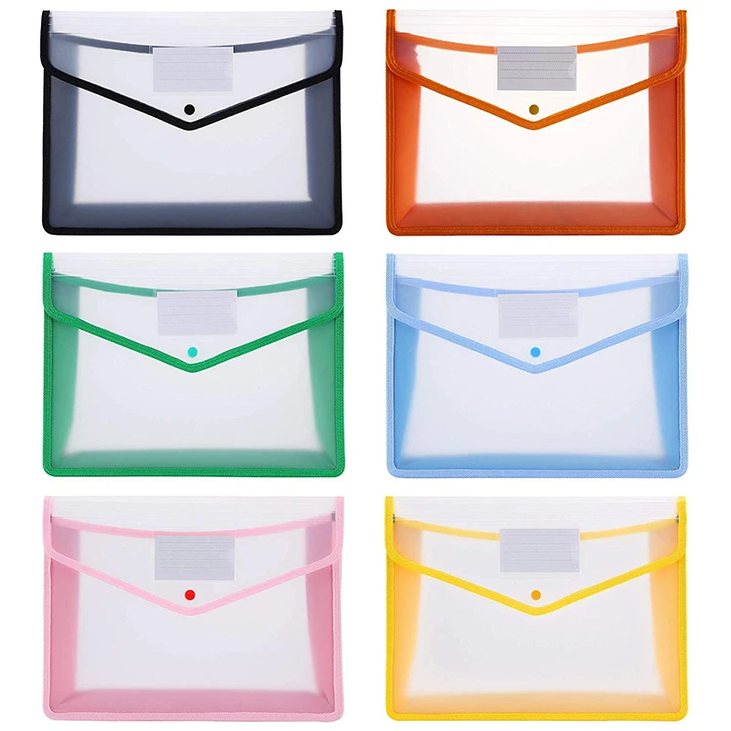 Пластиковые папки для файлов A4 вместительный бумажник Сумка документов конверт