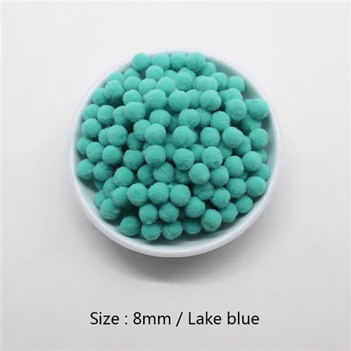 C 04 lake blue 2000 шт, 8 мм, много вариантов, помпоны, мягкие помпоны, меховые шарики, сделай сам, для дома, сада, свадьбы, украшения, цветы, венки, одежда - Цвет: C 04 lake blue