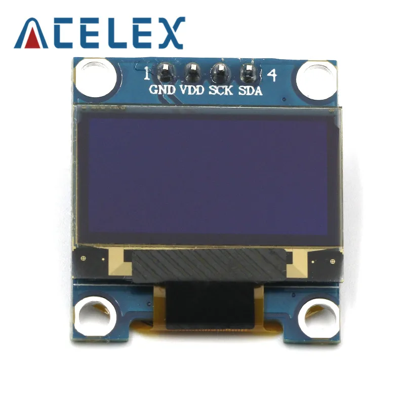 0 96 дюймовый oled IIC Серийный белый дисплей модуль 128X64 I2C SSD1306 12864 плата с ЖК экраном GND