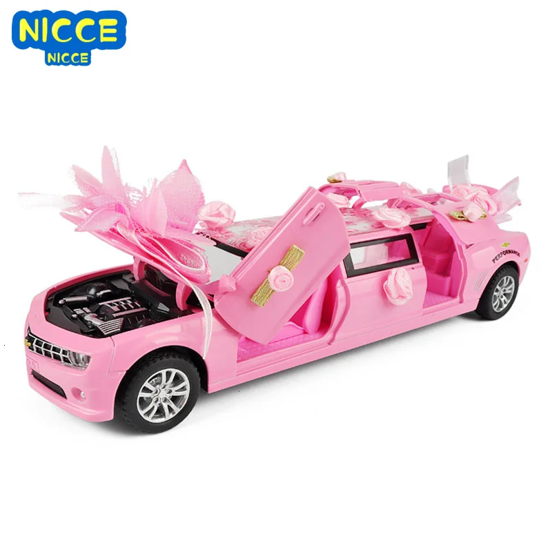 Модель автомобиля из сплава Nicce 1:32 удлиненная Розовая модель металлическая