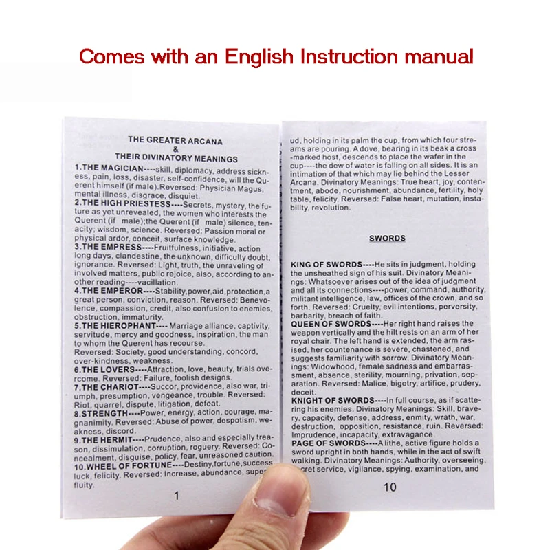 Голографическая карточная игра Таро 78 шт. светящиеся карты с английским тиражом
