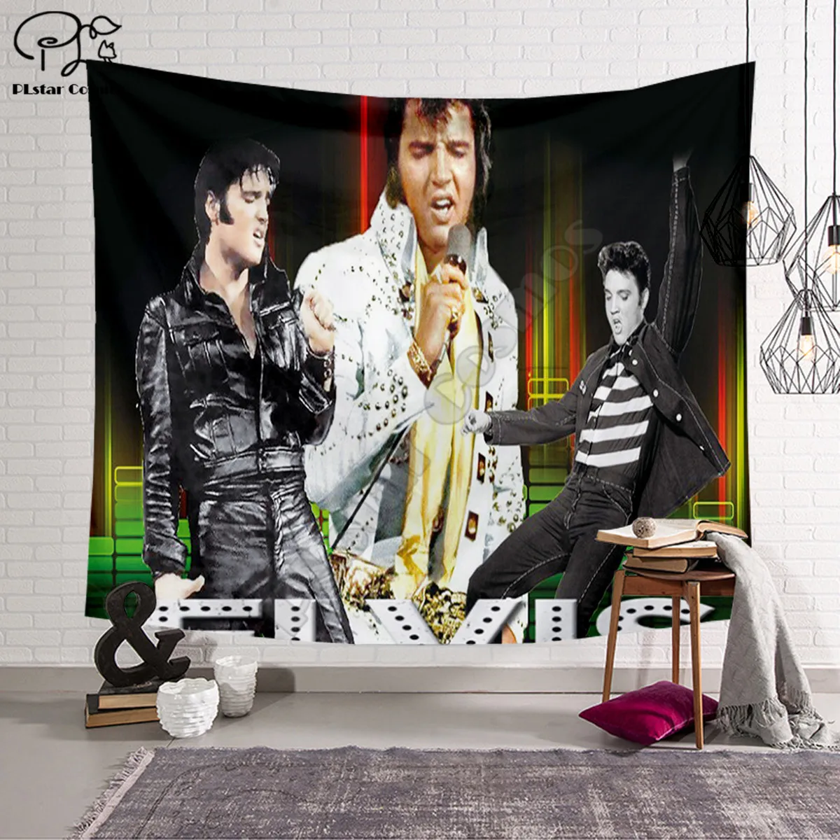 

PLstar Cosmos Tapestry Elvis Presley 3D Printing Tapestrying Rectangular Home Decor Wall Hanging style-4