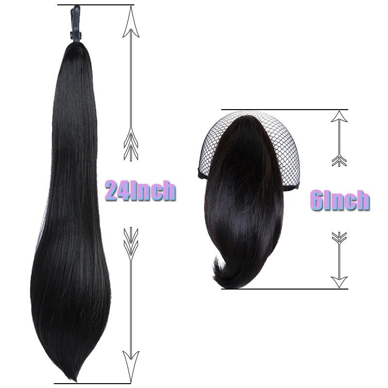 AILIADE короткие или длинные прямые волосы коготь конский хвост Высокая температура