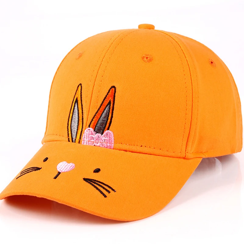 

Hat New Cartoon Cute Cat Long Ears Kids Children Caps Outdoor Cotton Sun Shade Baseball Cap