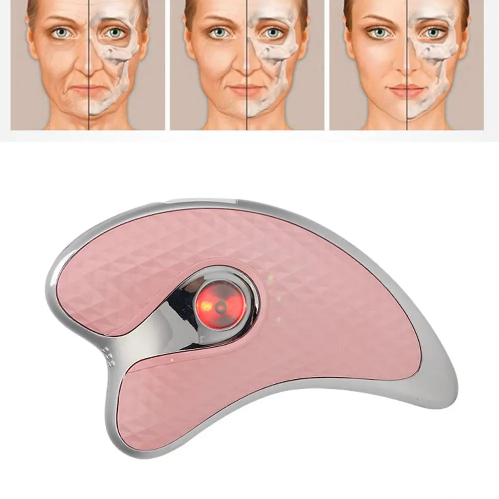 

Electric Facial Scraper Beauty Instrument Firming Skin Remove Wrinkles Fade Dark Spots Discharge Toxin Care Thin V Face Massager
