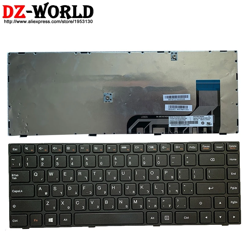 

New Original Hebrew Israel Keyboard for Lenovo Ideapad 100-14IBY Laptop Teclado 5N20J30727 5N20H47055 5N20H47055 PA131EQ1A07