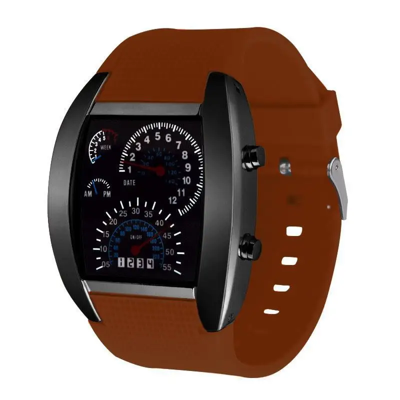 Men's Aviation LED Electronic Watch Sector Dashboard Sports | Наручные часы