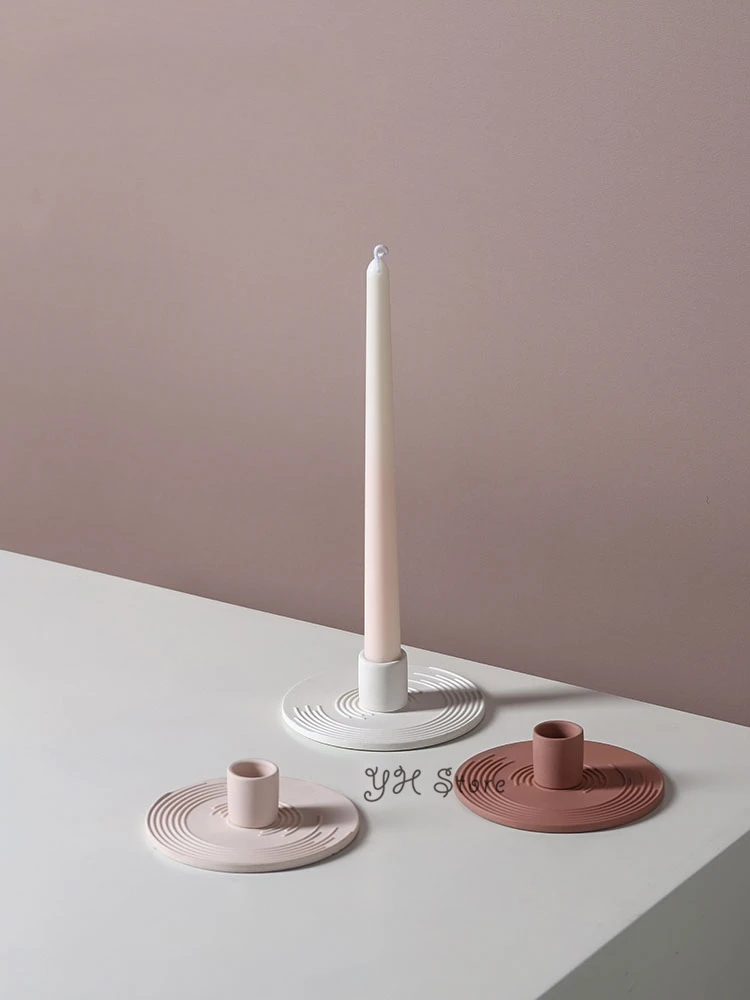 Подсвечник бетонная форма силиконовая для свечей подсвечника минималистичный