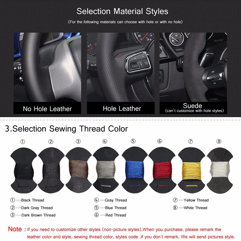 

Car Steering Wheel Cover Wrap Cover Car interior decoration For Honda Accord 8 Coupe 2008-2012