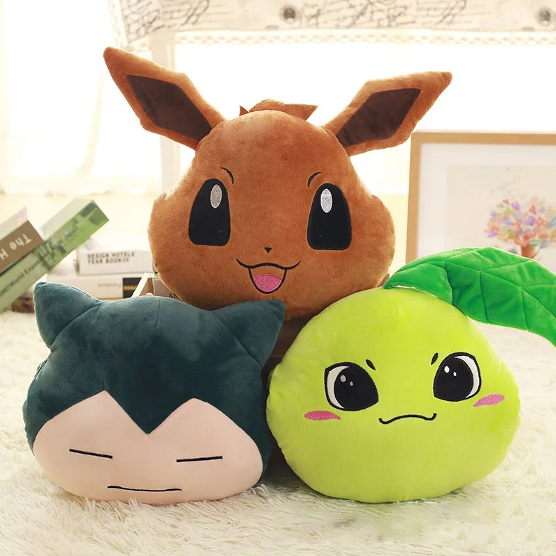 

Игрушка плюшевая Tomy Покемон, милая мультяшная двухмерная мягкая подушка, аниме фигурка снорlax Eevee, мягкая игрушка, украшение, подарок, новинк...