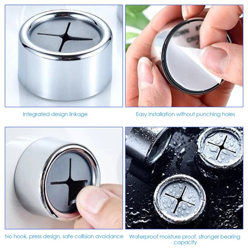 

12 Pack Opening Dish Towel Rack Rag Hooks,Self Adhesive Wall Dish Towel