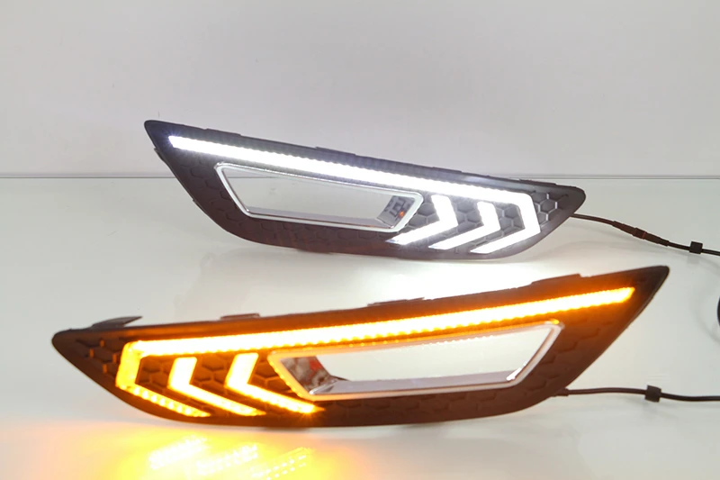 CSCSNL 1 комплект для Ford Focus 3 mk3 2015 2016 2017 2018 светодиодный ные дневные ходовые огни
