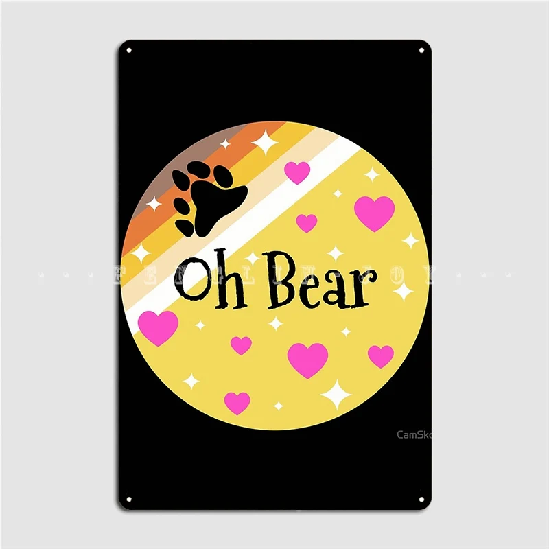 О медведь ЛГБТ флаг металлический плакат для кинотеатра гостиной индивидуальные