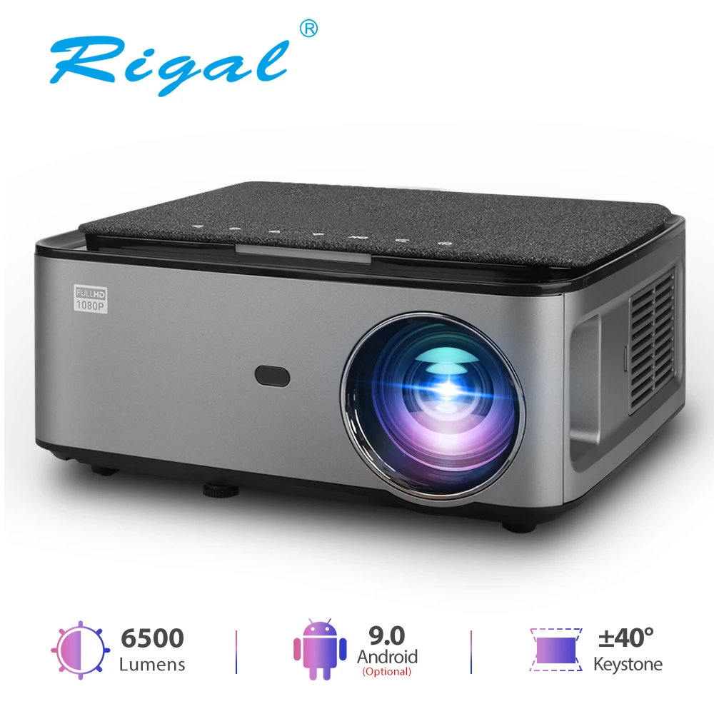 Светодиодный проектор Rigal RD828 1080P Full HD WIFI Android 9 0 Родной 1920X1080P 3D домашний кинотеатр