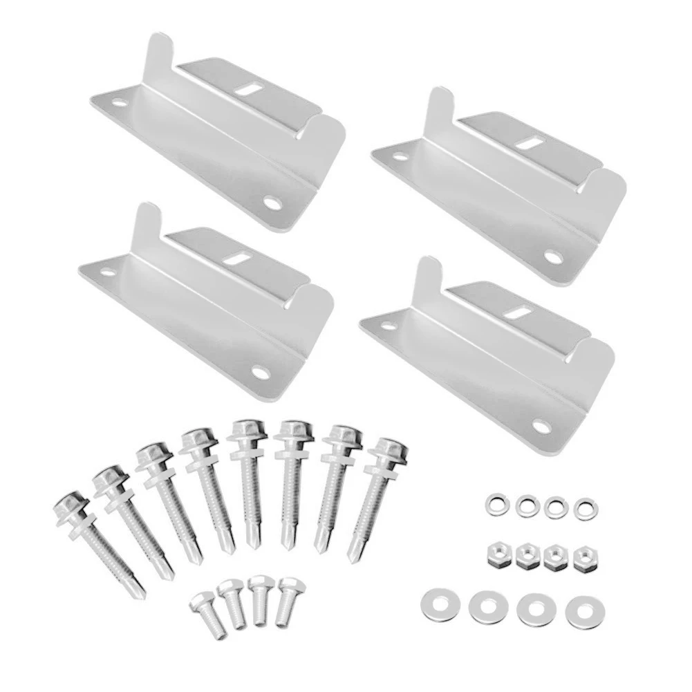 

Yacht Solar Photovoltaic Mounting Frame Brackets Corrosion Resistant Clip Sets Solar Panel Bracket Clamp Aluminum Alloy Support