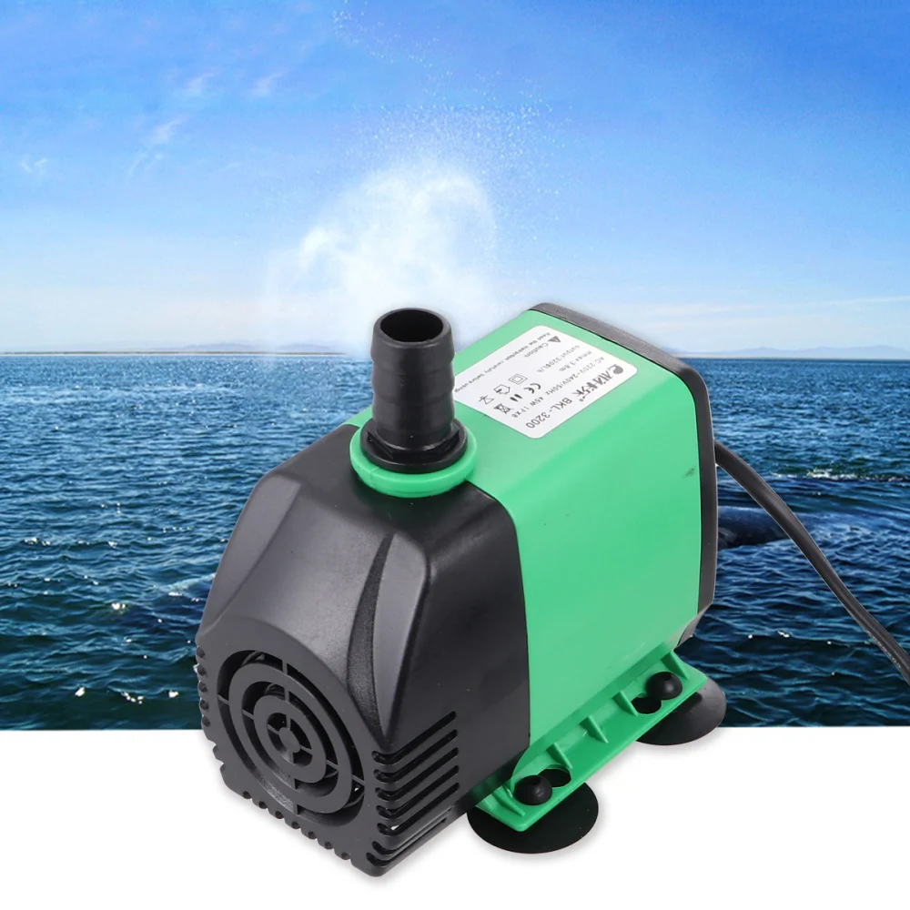 

3W Electric Submersible Pump Aquarium Tank Waterfall Fountain Pump Garden Pump Fish Pond (Green)