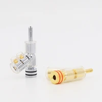 goldrhodium plated speaker banana plugs screw type for speaker wire home theater amplifiers and sound systems
