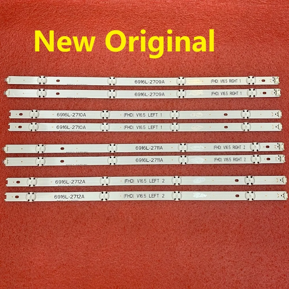 5 комплектов = 40 светодиодный т. светодиодных лент для подсветки LG 49UH610V 49UH603V 49UH620V