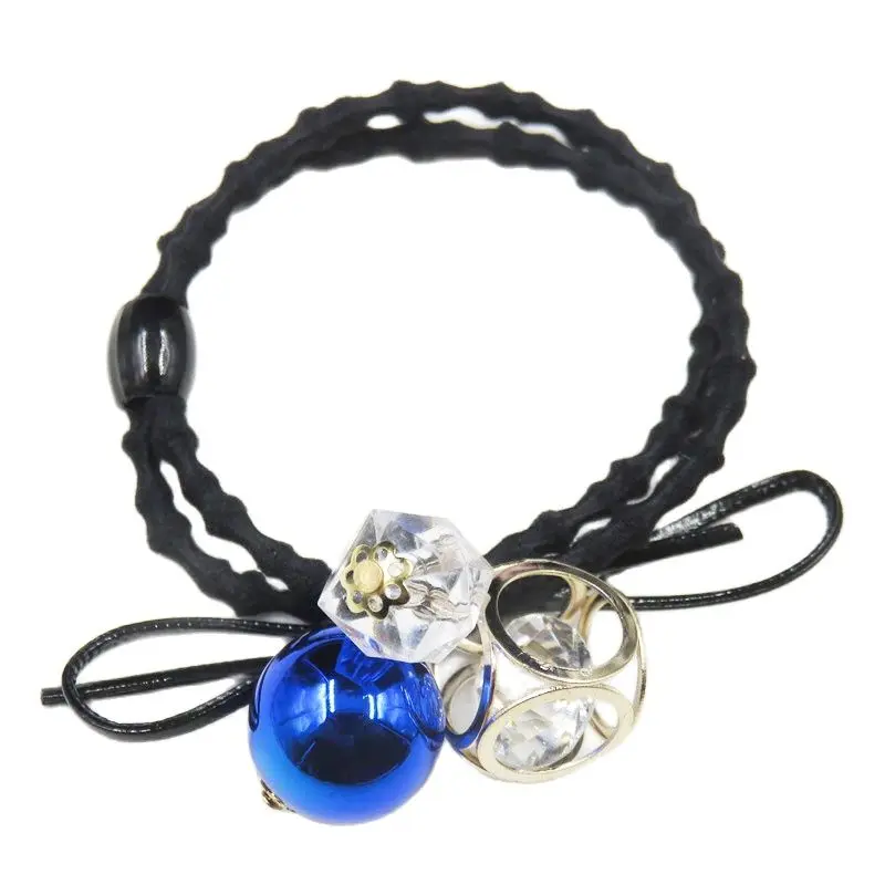 

1 шт. креативные синие шарики Новинка эластичные резинки для волос для девочек богемные резинки модные детские аксессуары для волос для жен...