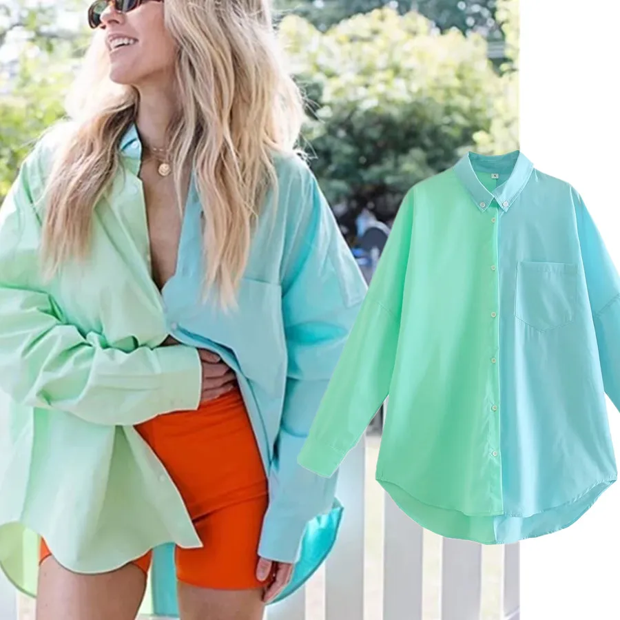 

Женская винтажная рубашка в стиле бойфренда, с карманами