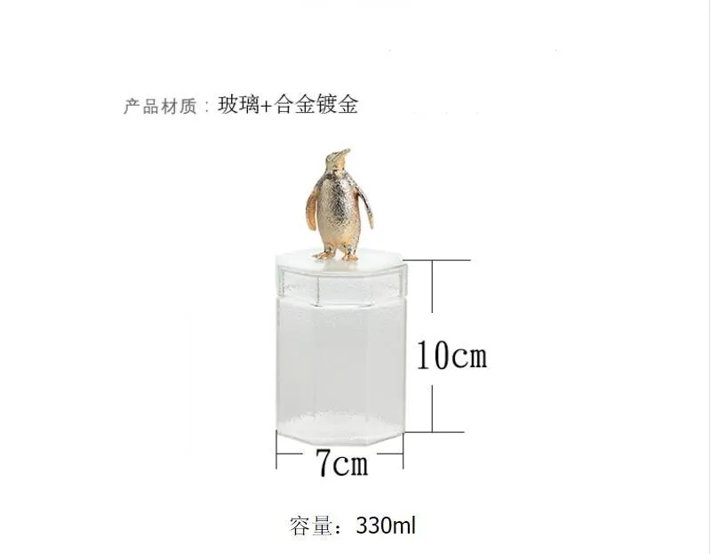 Не содержащее свинец стекло бак для хранения пищевая бутылка с милыми животными