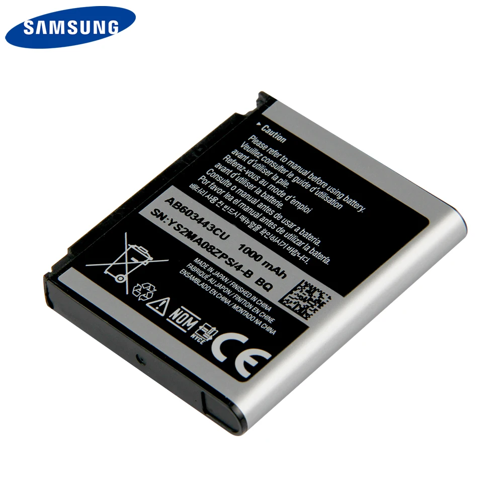 Аккумулятор AB603443CU для Samsung S5230C F488E G808E L870 W159 S7520u GT-S5233 G800 S5230 F539 1000 мАч сменный