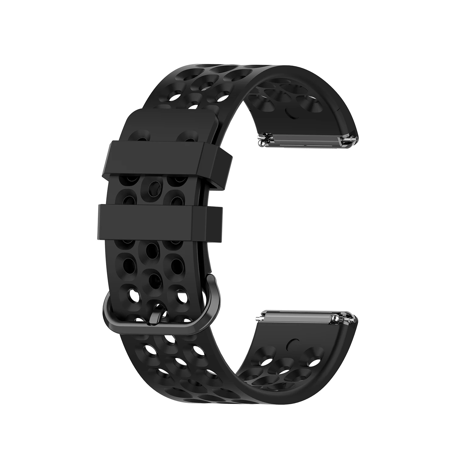 black Для fitbit versa 2 Официальный спортивный мягкий силиконовый ремешок с отверстием Водонепроницаемый ремешок для наручных часов для fitbit versa/versa lite Пояса Сетки - Цвет: black