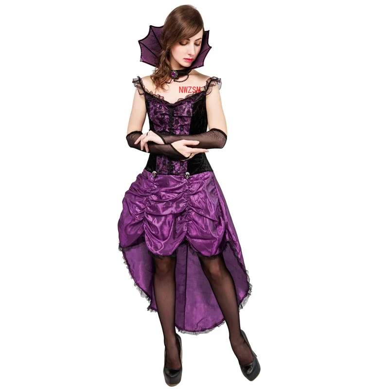 Костюмы на Хэллоуин нарядное платье для взрослых готическое вампира одежда