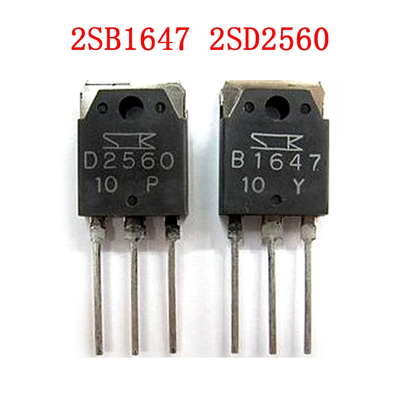 

2PCS (1PCS=B1647 1PCS=D2560) 2SB1647 2SD2560 TO-3P integrated circuit