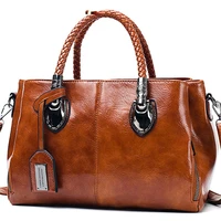 vintage oil wax leather luxury handbags women bags designer ladies hand bags for women 2021 bag sac a main femme bolsa feminina