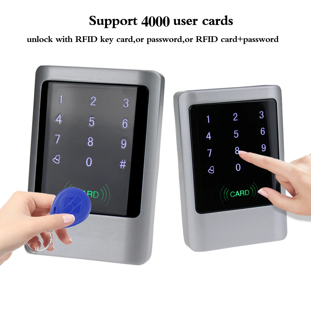 ip65 waterproof rfid keypad access control panel touch metal board 125khz13 56mhz smart reader for door access control system free global shipping