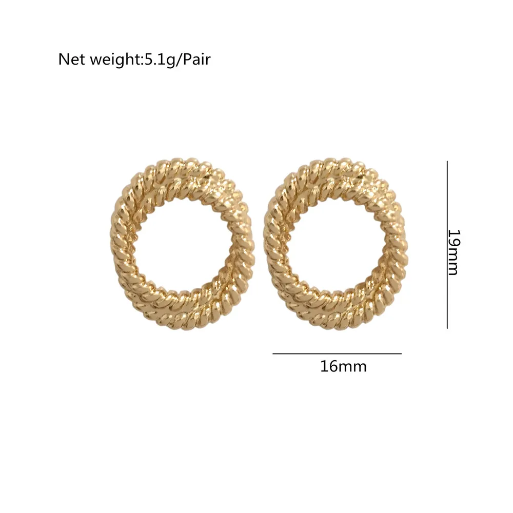 Женские серьги гвоздики с винтовым узором классические маленькие сережки