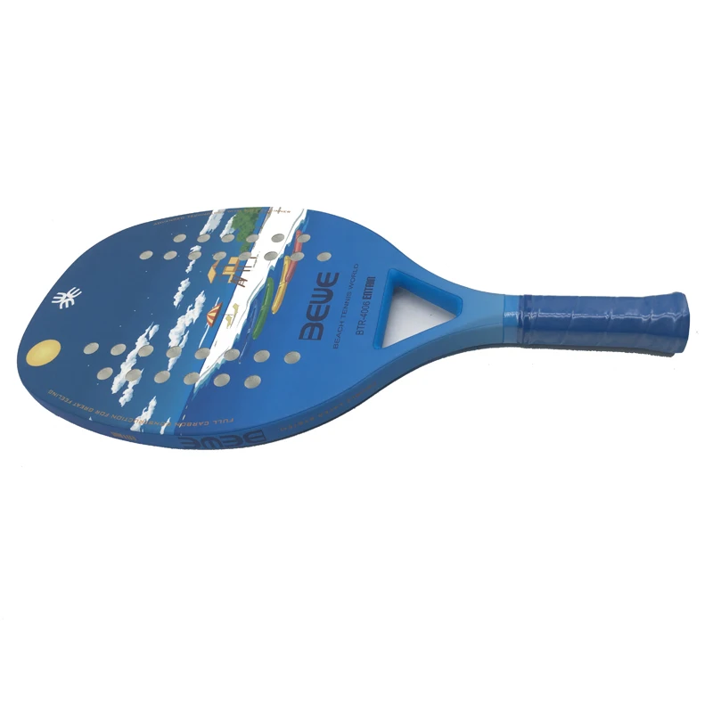 Полностью карбоновая Теннисная ракетка для пляжа с синим принтом | Спорт и