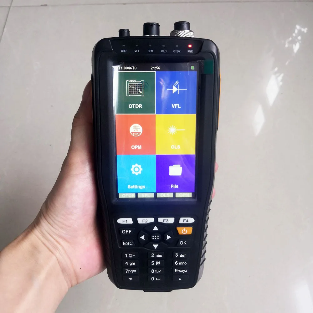 Reflectometre Fibre Optique SM OTDR с OPM VFL светильник источник Тестер оптический времени домен