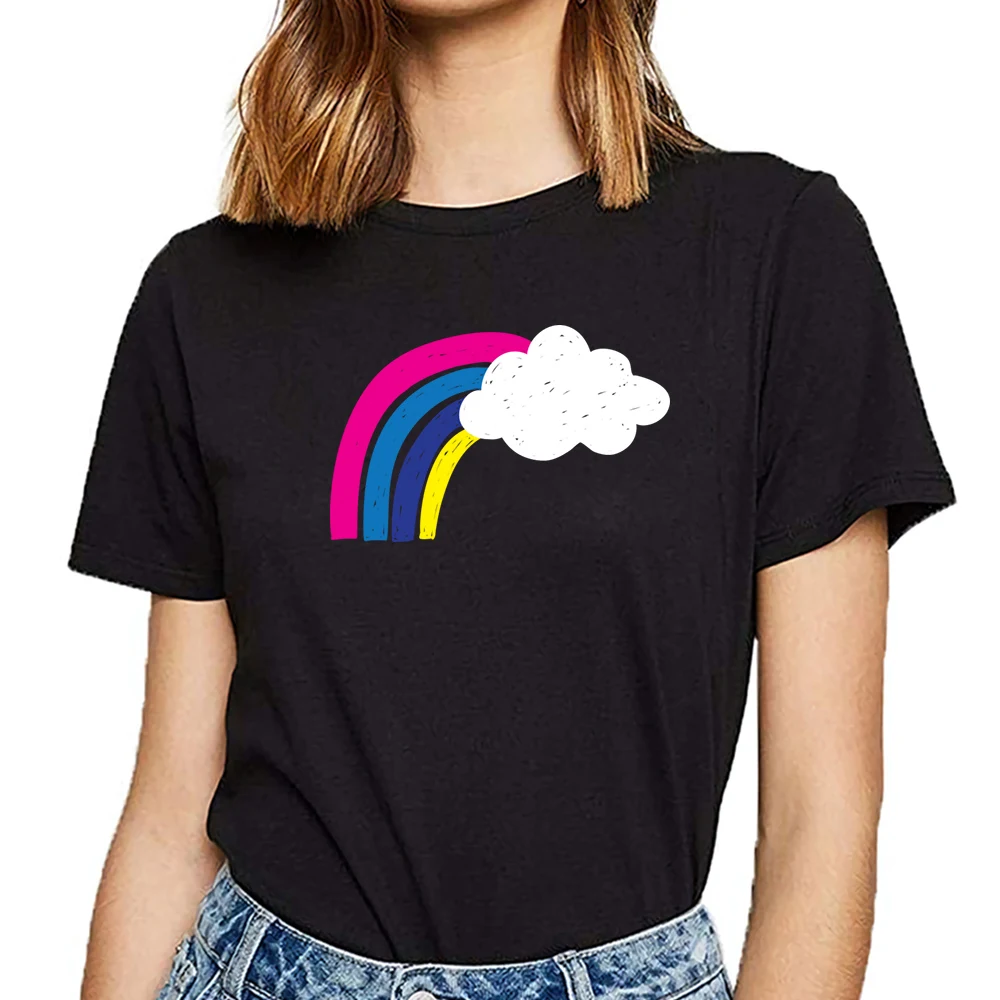 

Футболка женская Радужная хлопковая в стиле Харадзюку