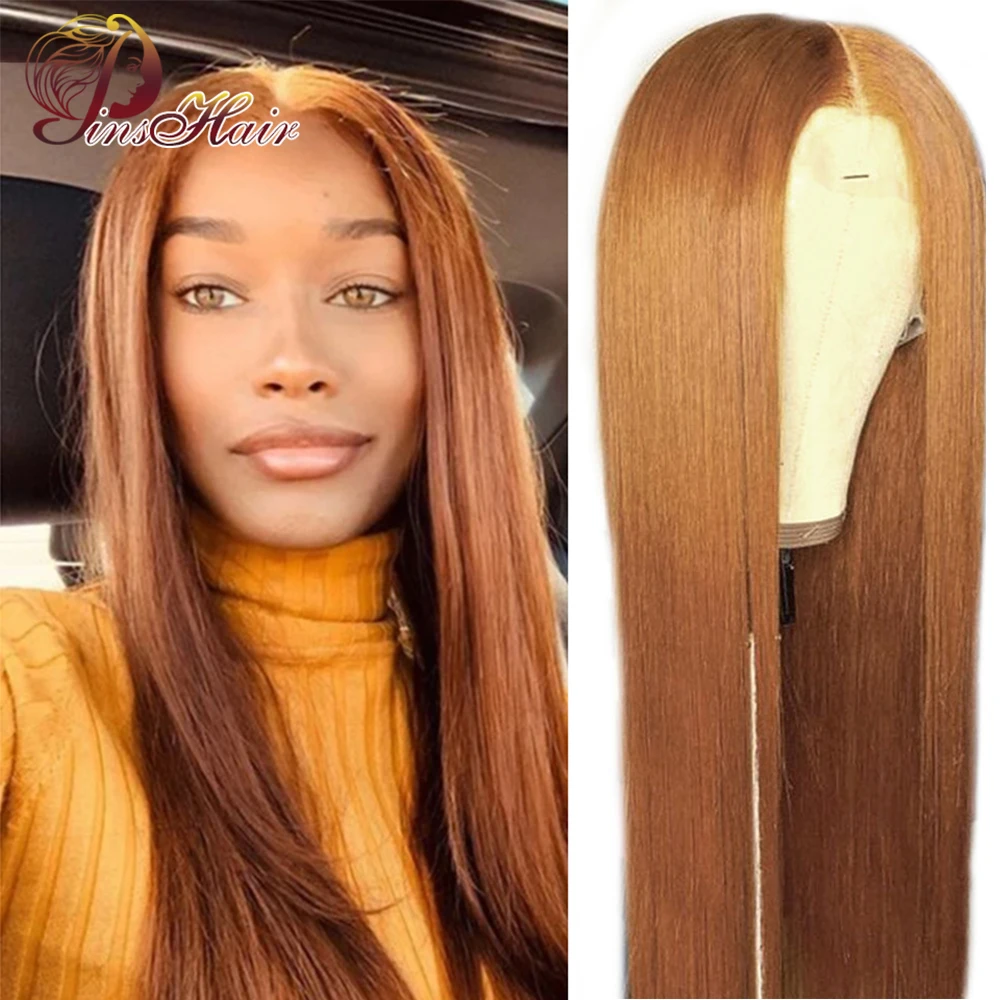 

Pinshair 13x4 Lace Front Wigs With Baby Hair Honey Blonde Color Brazilian Remy Human Hair Wig For Women Straight Glueless Wigs