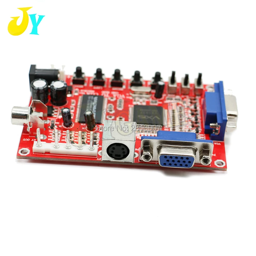 VGA к CGA 5 контактов RGBS/CVBS/S-VIDEO/AV видеопреобразователь плата CRT монитор