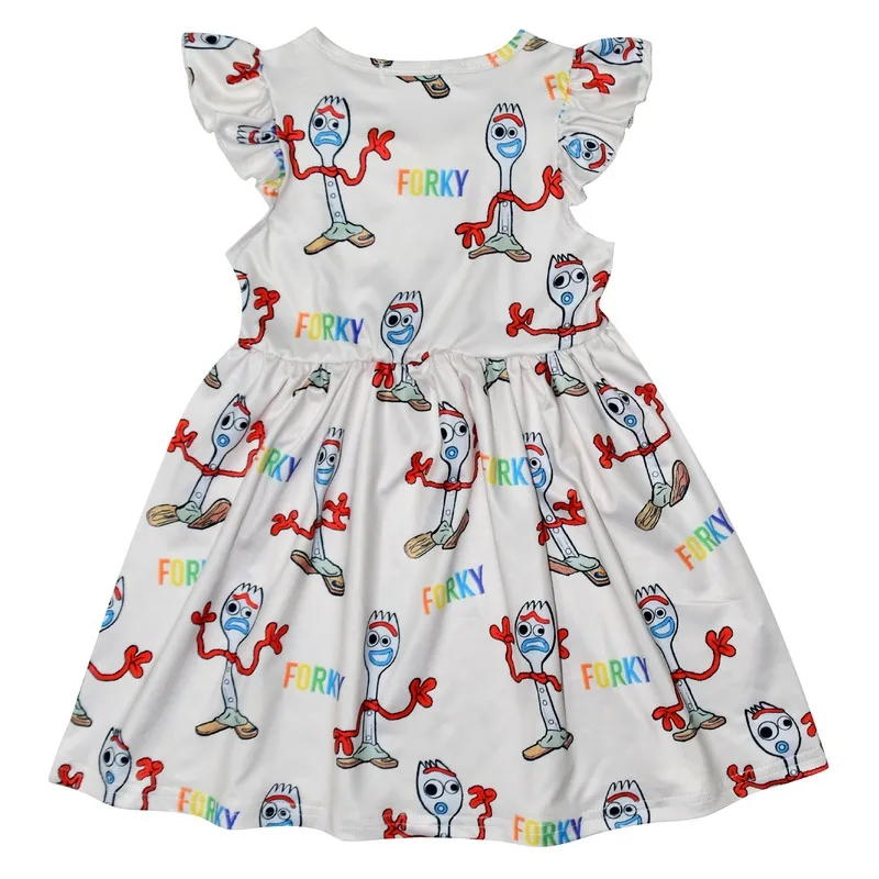 2020 Лидер продаж мультфильма История игрушек 4 вида рисунков платье для маленьких