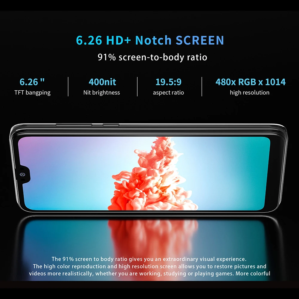 HOTWAV H1 Mobile Phone Android 11 Quad Core 6.26 inch Cellphone 3000mAh 2GB 16GB Dual SIM WCDMA Smartphone