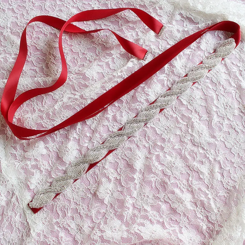 2019 Полиэстеровая лента для невесты с бисером жемчужный пояс свадебного платья