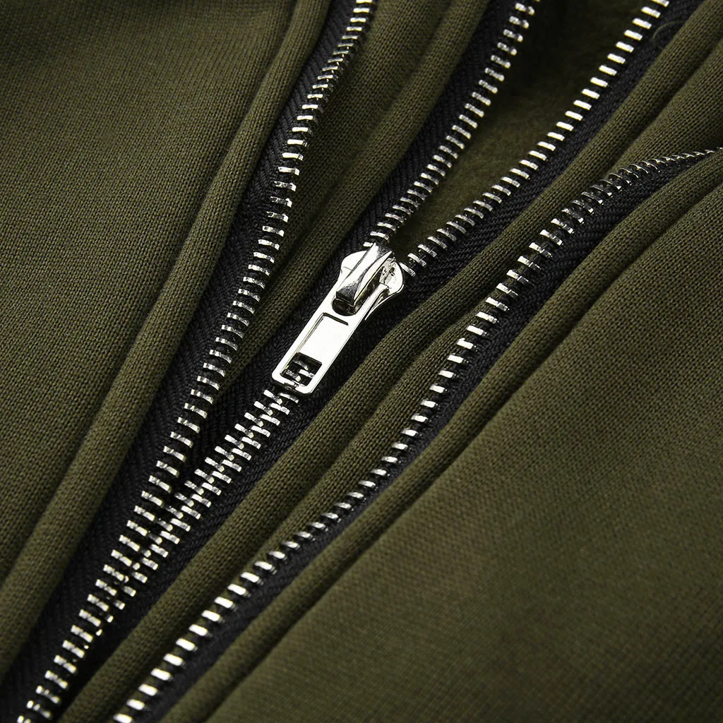 Feitong 5xl размера плюс толстовки женские полные на молнии теплые карманы Пуловеры