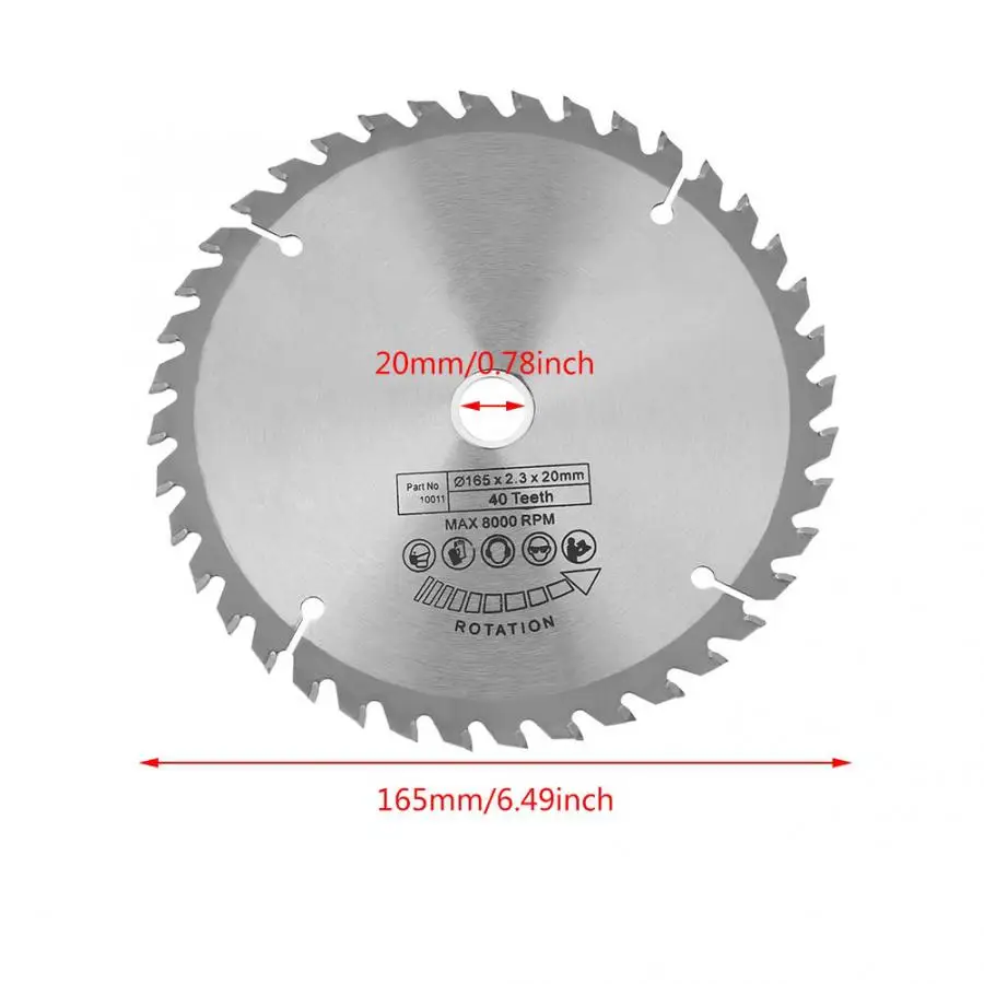 165mmx20mmx40T Circular Cut Saw Woodworking Tool Cutting Disc Blade High Quality | Инструменты