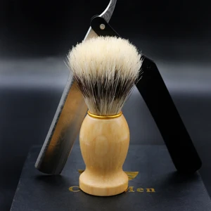 Парикмахерская щетка Mythus для бритья бороды, прибор для чистки волос, уход за усами для мужчин, щетка для бритья с деревянной ручкой