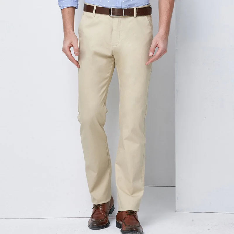 

Summer Thin 4 Colors Khaki Casual Pants Men Business Classic Style Fashion Slim Fit Straight Cotton Male Brand Trousers 40