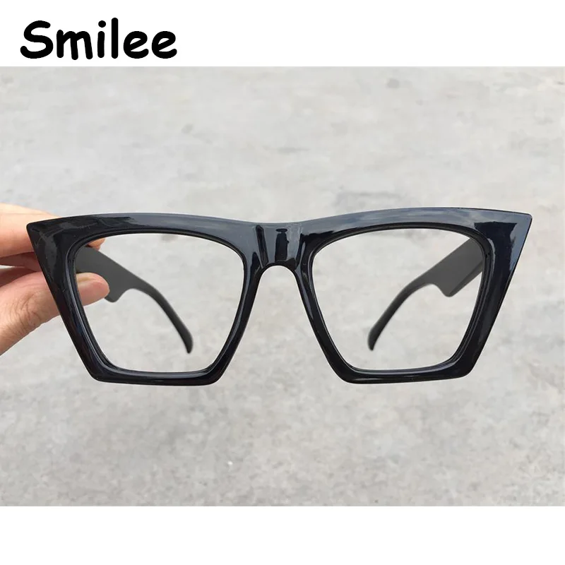 Оправа кошачий глаз без линз модная дизайнерская черная синяя оправа для очков