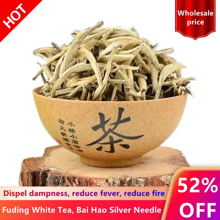 

250 г белый китайский чай Bai Hao Yin Zhen белый чай Серебряный игольчатый чай для веса Свободный чай натуральный органический красивый здоровый ча...