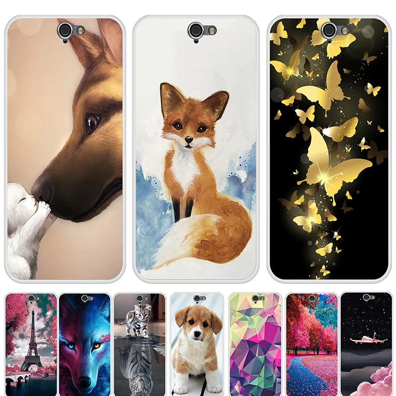 

TPU Back Cover For HTC One A9 Soft Silicone Lovely animals Patterned Phone Case For HTC One A9 Case