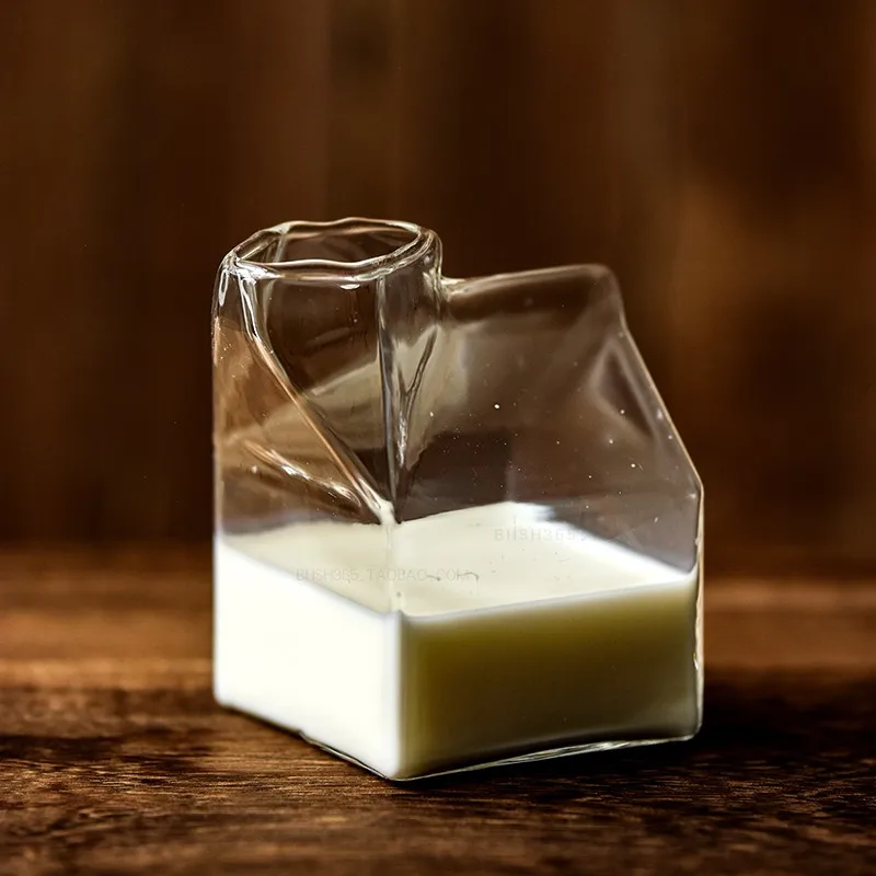 Стеклянная чашка для молока банка микроволновой печи экспорт стеклянная коробка