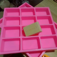 rectangle silicone soap mold customized handmade custom soap molds with personalized business logo multiple cavities soap molds